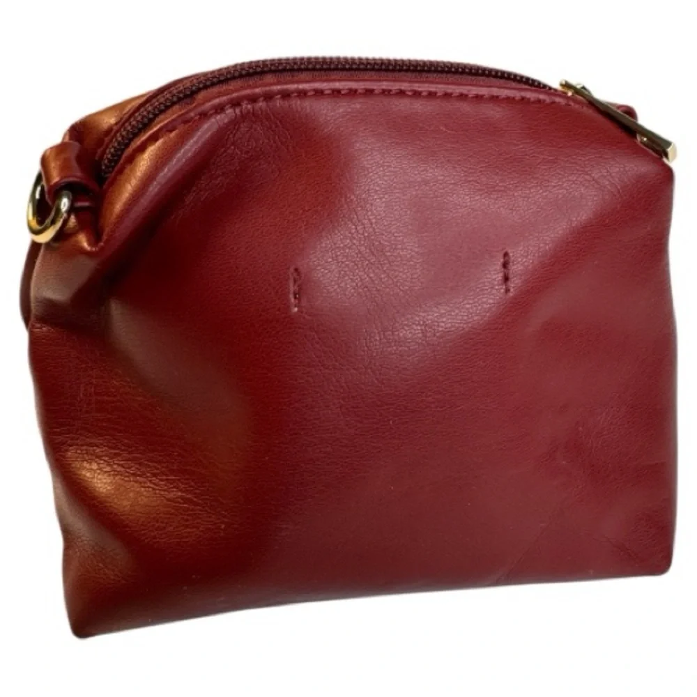 Anthropologie Hollace Woven Mini Tote Mauve Red NWOT - Picture 11 of 16